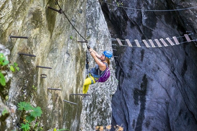 Lezení na ferratách - klettersteig Postalklamm