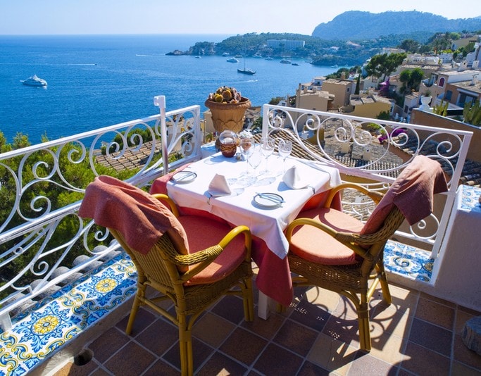 Balkon u moře na Mallorce