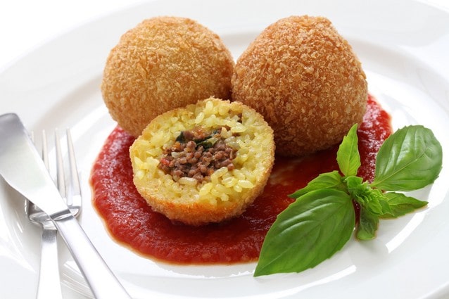 Arancini, rýžové koule